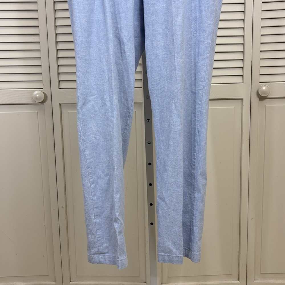 Onia Men's Air Linen Blend Pull-on Pants in Light Blue Large - Picture 4 of 10